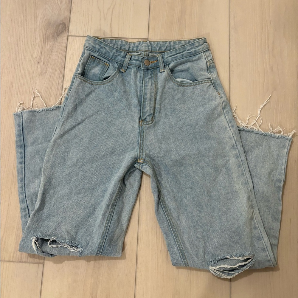 light blue jeans